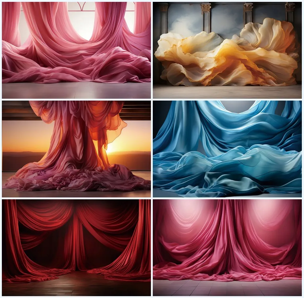 

Mehofond Photography Background Colorful Silk Curtain Room Women Pregnancy Photos Backdrop Decor Photocall Photozone Props