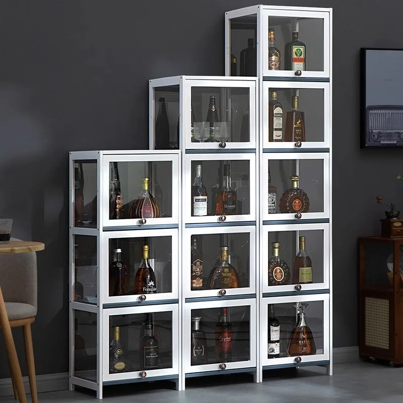 

Living room wine cabinet against the wall Locker display high-end integrated cabinet Wine display Small display cabinet