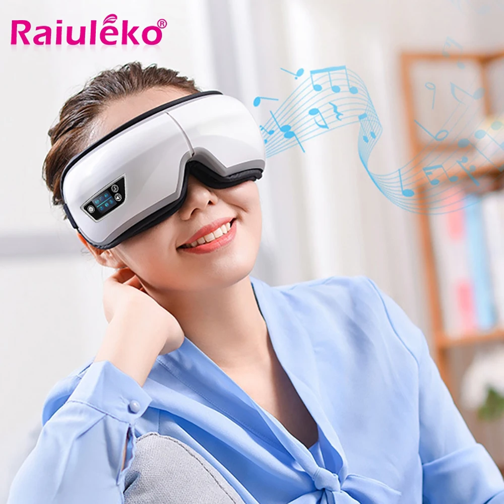 6D Smart Vibration Airbag Compress Eye Massager Bluetooth Music Eye Care Instrument Eye Massage Glasses Eye Relax Fatigue Pouch