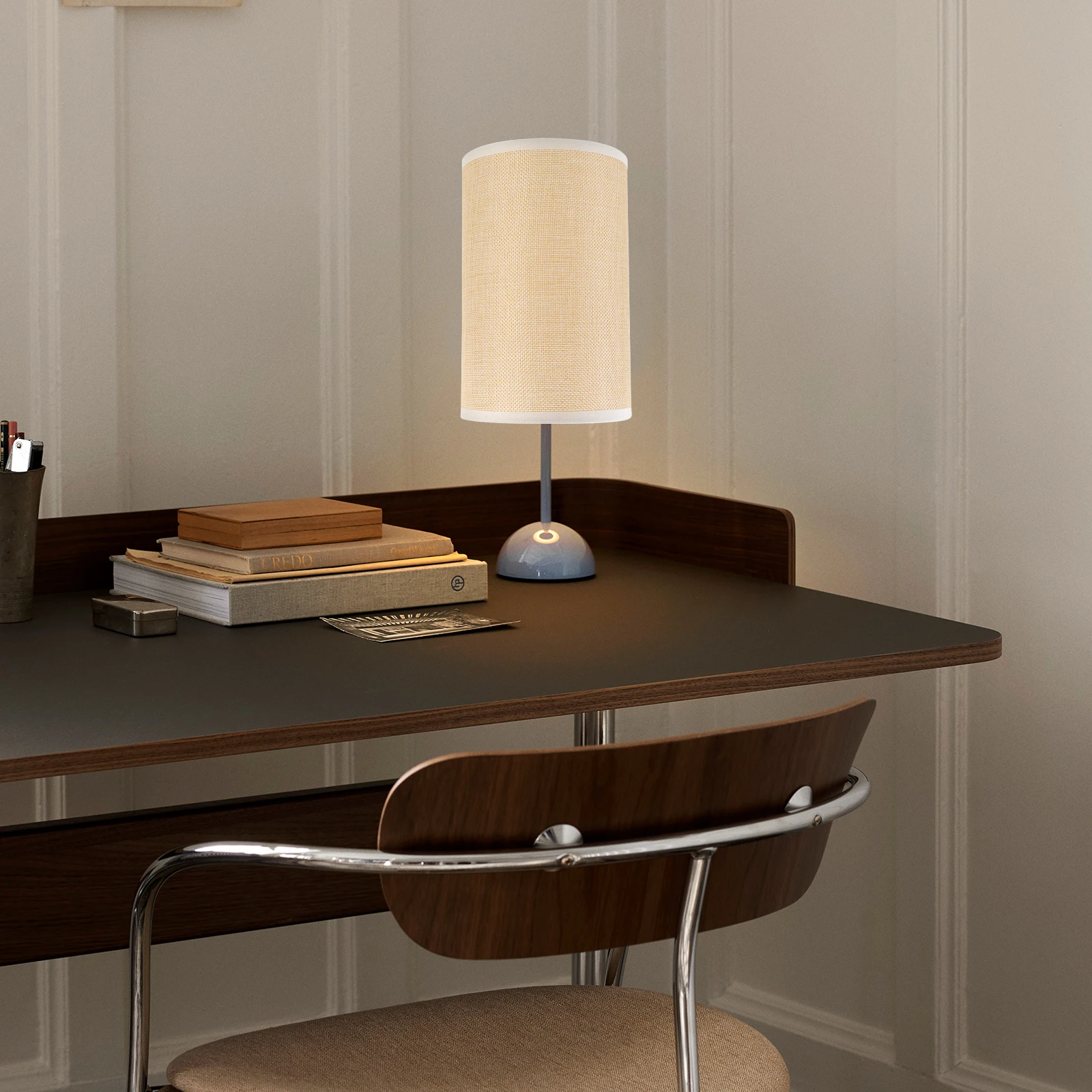 

Round Lampshade Simple Fabric Design for E27 Lighting Bedroom Living Room Study Desk Lamp Shade Replacement Modern