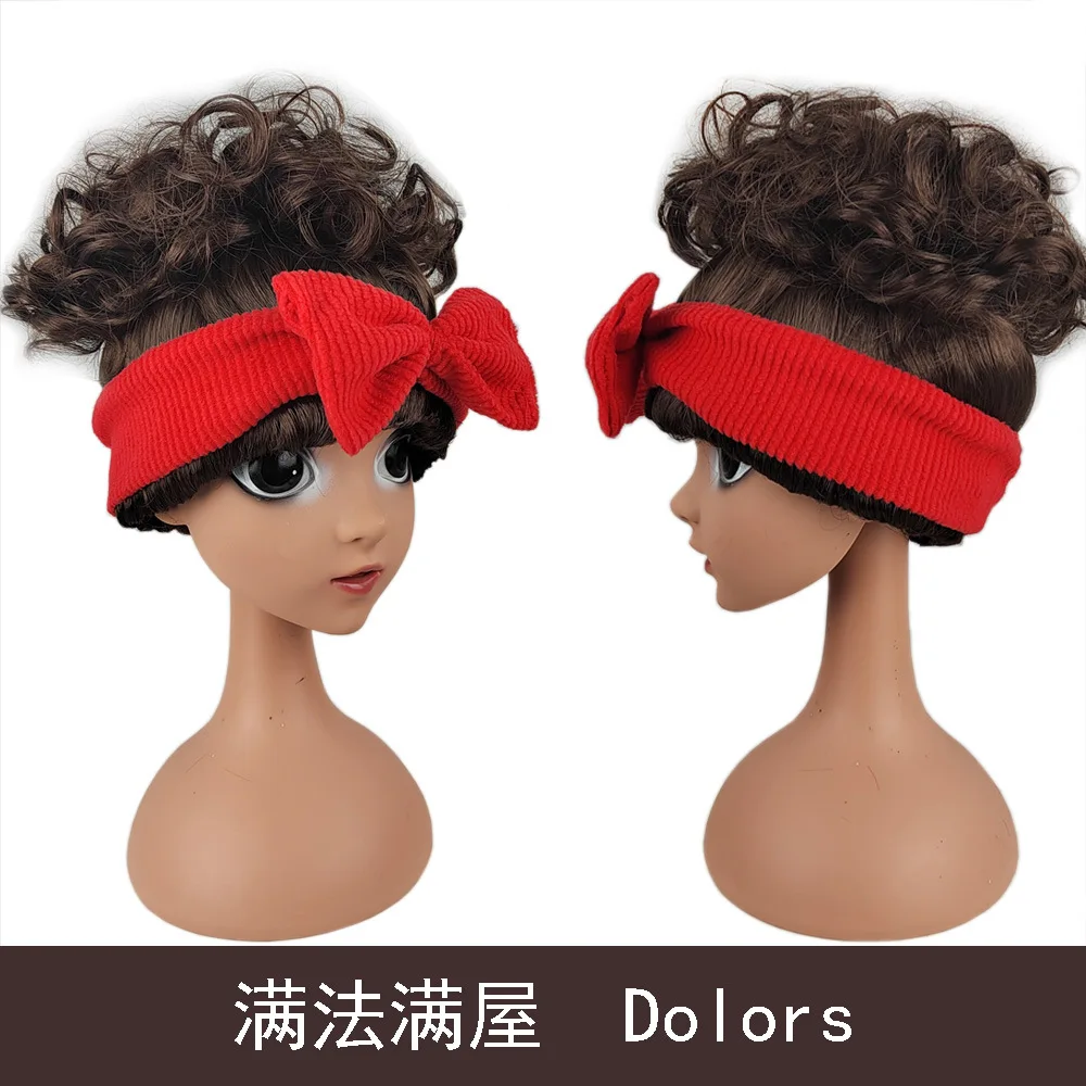 

Synthetic Colorful Cosplay Wig Curly Party Hairpiece Accessories for Dolores-Inspired Outfit Women Costume Role Play