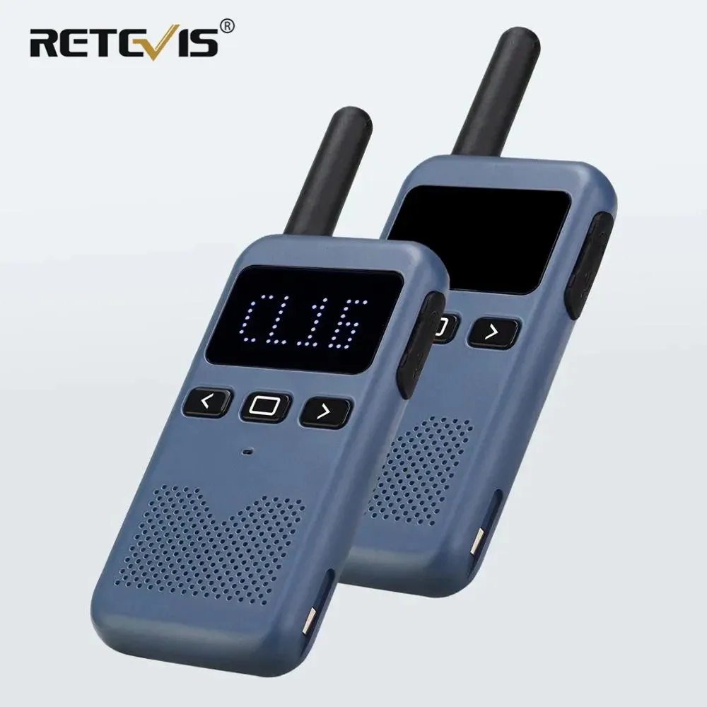 retevis-rb619-ミニサイズのトランシーバー（pmr446／frs対応）、1650mah大容量バッテリー搭載、携帯性に優れたロングレンジ双方向無線機。type-c端子対応で、レストランやホテルなどでのプログラミング設定が可能。
