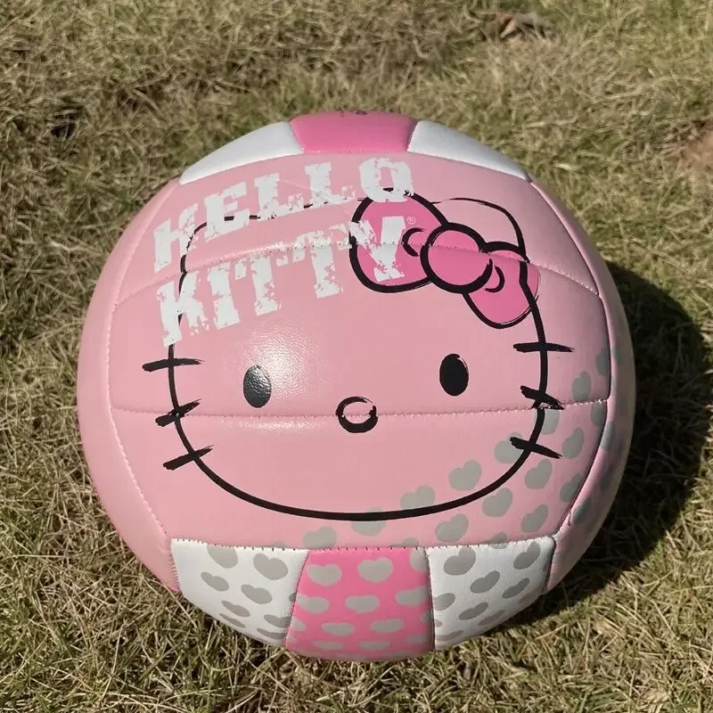 Hello Kitty Pu Machine Sewn Volleyball Beautiful Size 5 Match Training Volleyball Outdoor Sport For Girls Birthday Gift