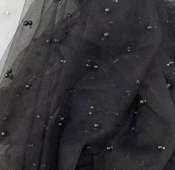 女士泡泡袖手套,珍珠點綴,白色黑色,可拆卸,適合新娘婚紗 8 最佳銷售 正式禮服的可拆式袖子 - №3