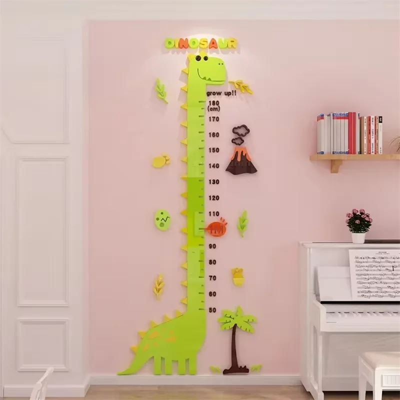 Family Measure Baby Height Wall Stickers Waterproof Acrylic Children's Height Wall Sticker  Kindergarten Decoration Wall Sticker