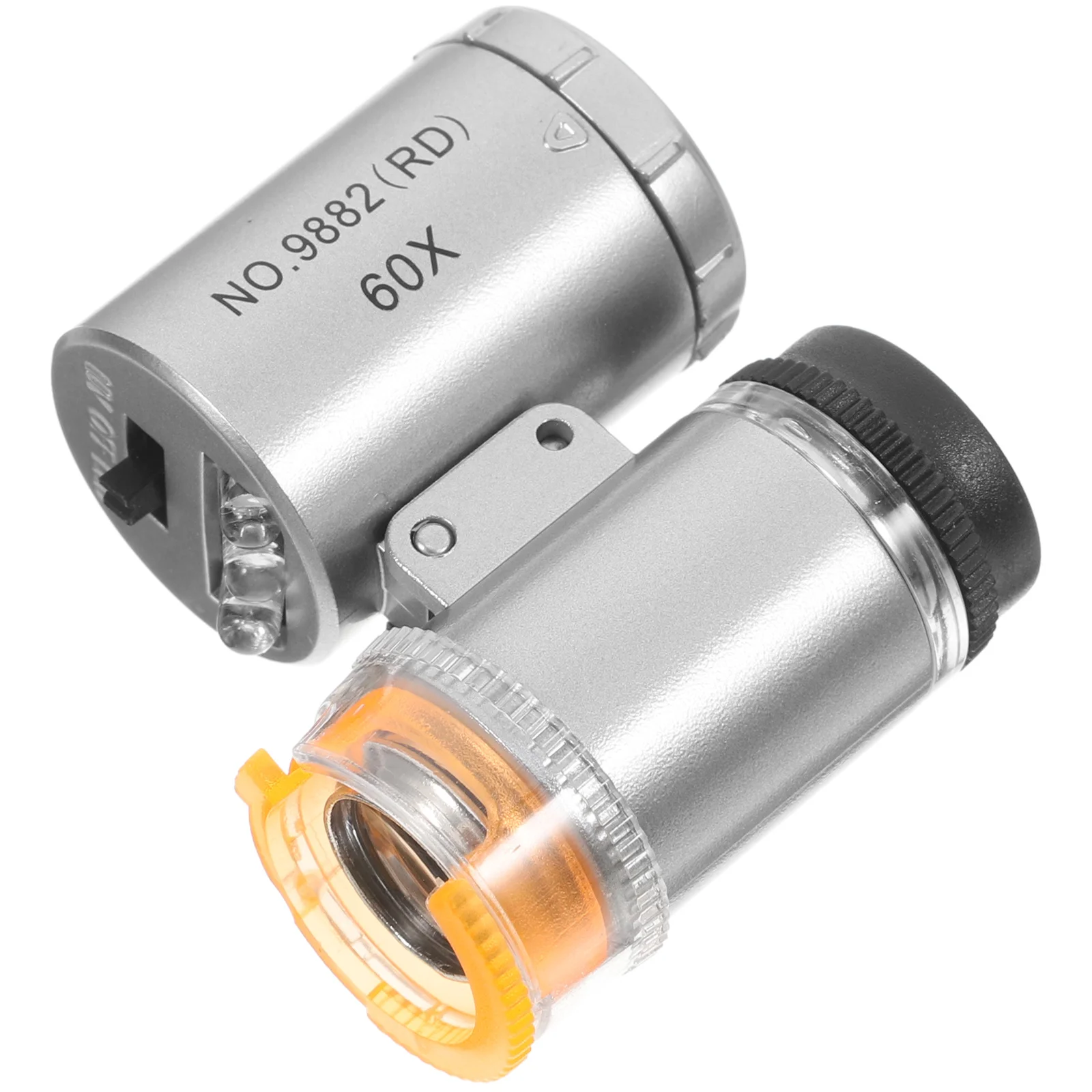 

60x Portable Magnification Microscope LED Lights Mini Handheld Loupe for Coin Jewelry Inspection Professional Magnifier