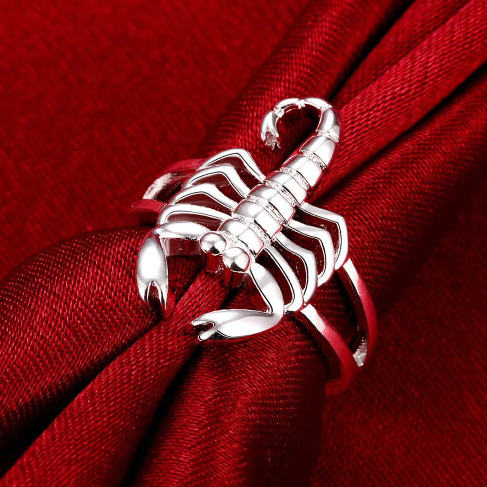 New Street fashion 925 Sterling Silver fine Scorpion Rings For Women  Party Gifts Charms wedding accessories Popular Jewelry