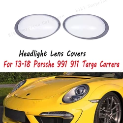 Front Headlamp Lens Cover For Porsche 991 911 Targa Carrera 2013-2018 Headlights Shade Transparent Lampshade Glass Lamp Shell
