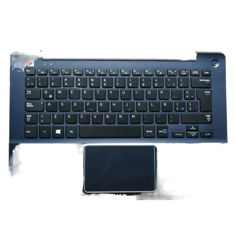 WAF Novo/orig Palmrest topcase para Samsung NP730U3E NP740U3E EUR teclado Tampa superior C, Azul