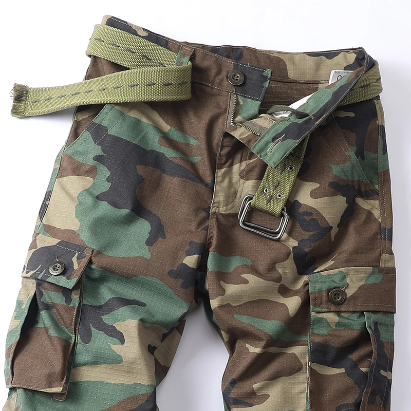 Men Combat Pants With Knee Pads Tactical Cargo Sport Trousers Camouflage Multicam Trekking Hunting Clothes（Not belt）