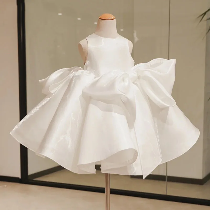 New Children Girls First Birthday Piano Performance Kids Tutu Pageant Gown Costume Dress Summer Flower Girl Wedding Princess