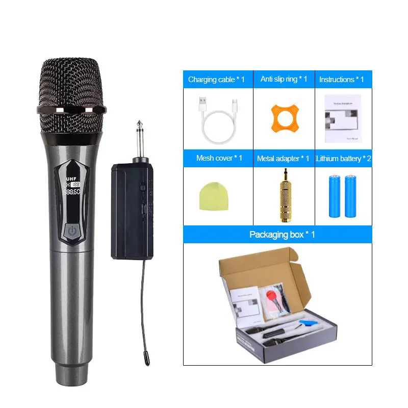 Karaoke Wireless Microfoon Dynamic VHF Handheld Professional Mic For Sing Party Speech Church Club Show Meeting Room Home