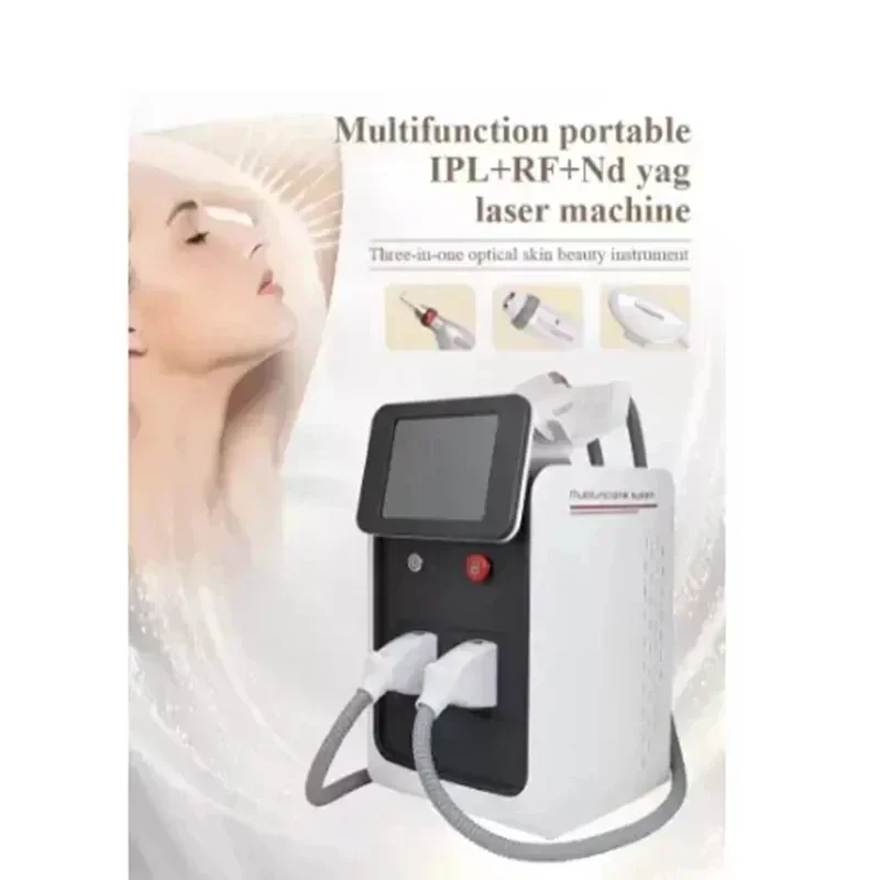 2024 new trend 3 in 1 Portable Multifunction Beauty Machine Laser Hair Tatoo Removal Machine IPL+RF+Nd Yag Laser Machine