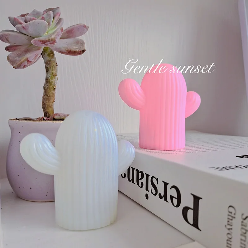 Cute Cactus Night Light Bedroom Lighting Cartoon Children\'s Creative Led Birthday Party Decor for Girls