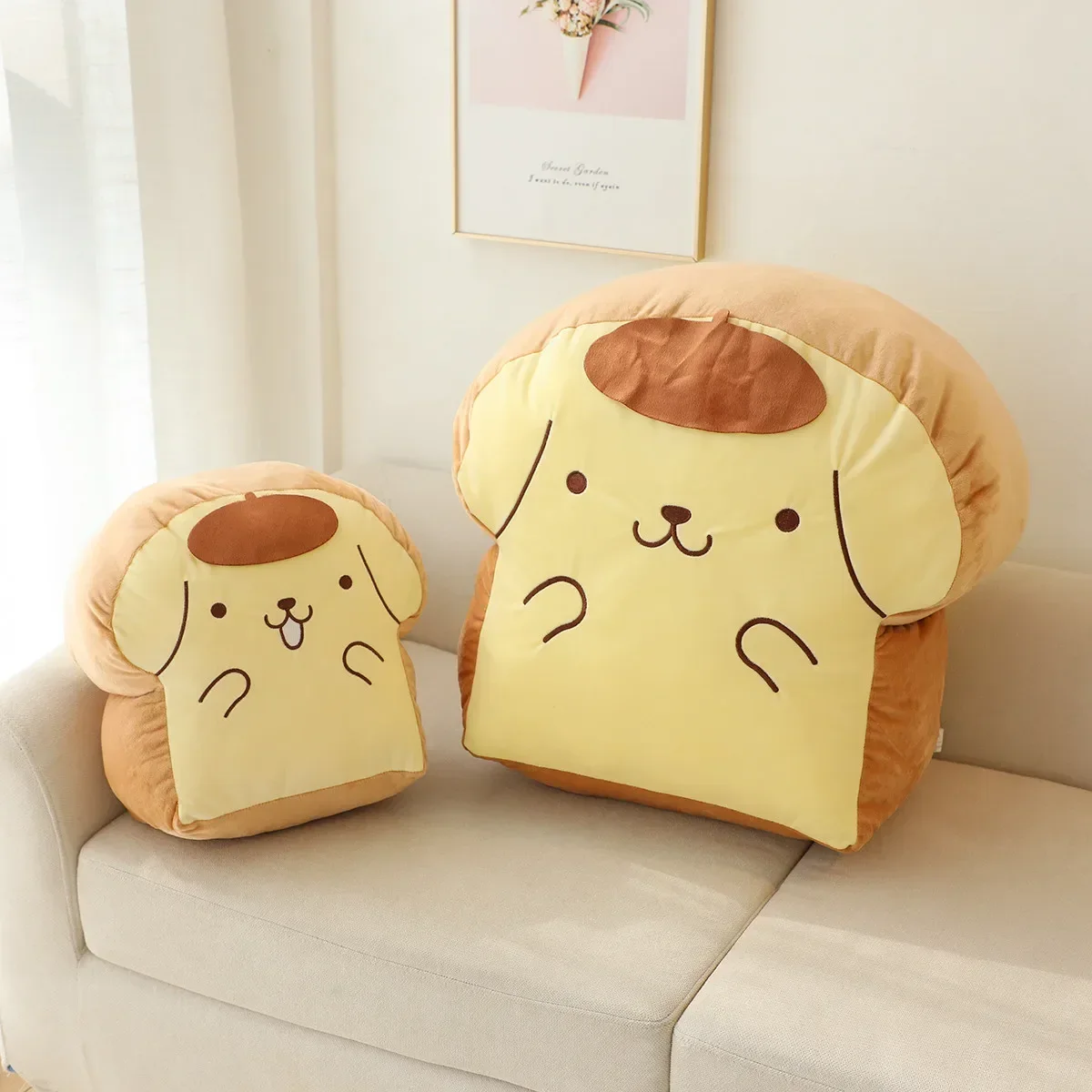 Sanrios Anime Figuren Purin Hond Cartoon Schattige Bank Stoel Kussen Pluche Pop Thuis Gooien Kussen Kantoor Dutje Kussens Cadeau 30X30Cm