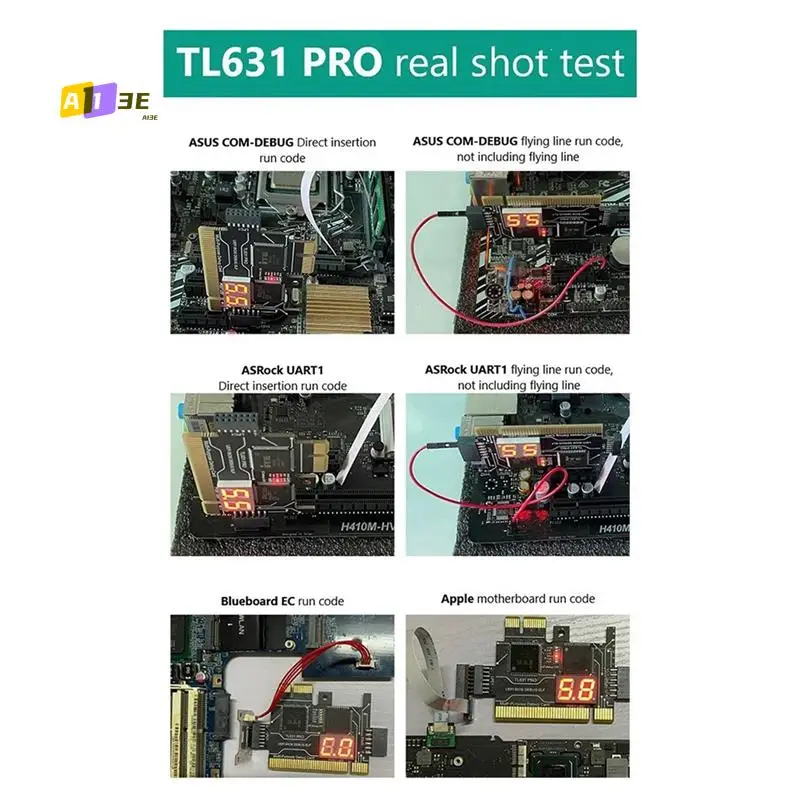 

A13E-TL631 Pro Diagnostic Card+Expansion Card PCI PCI-E Mini PCI-E Motherboard Multifunction