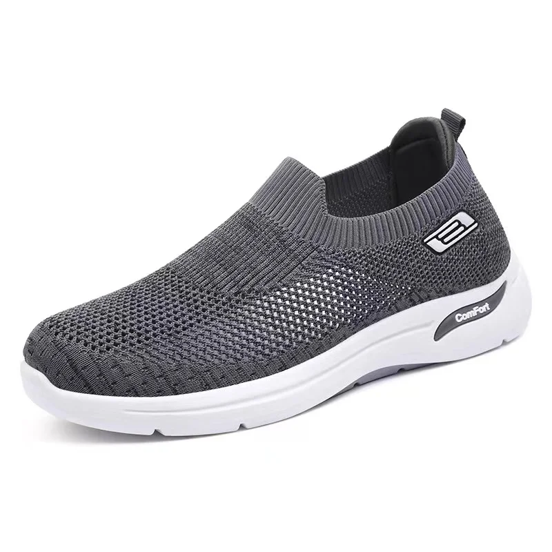 New Fashion Men's Sneakers Slip On Casual Lightweight Soft Sole Cushioning  Comfortable Breathable Walking Footwear Shoes
