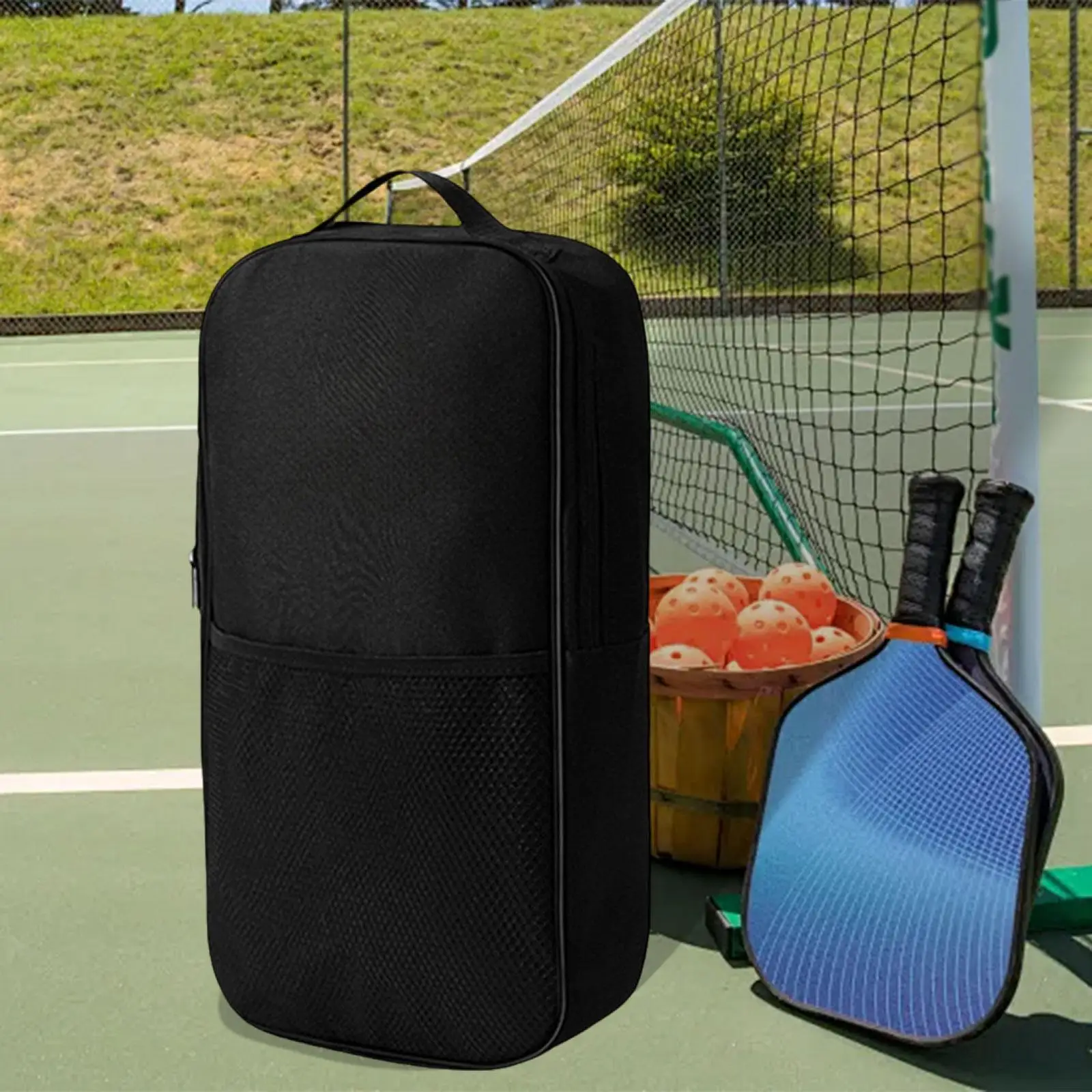 

Pickleball Paddle Bag Handbag Space Saving with Pocket Protective Cover Zipper Lightweight Racket Storage Bag for Games