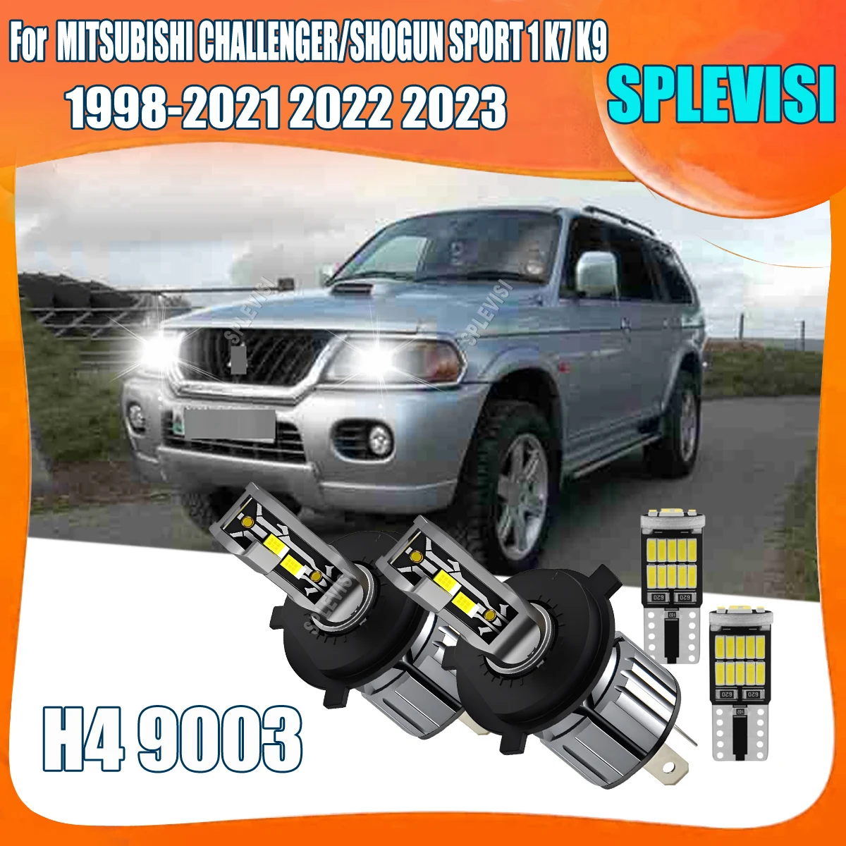 

H4 9003 LED Car Headlight 7500LM 6000K Cool White For MITSUBISHI CHALLENGER/SHOGUN SPORT 1 K7 K9 1998 1999 2000 2001 2002-2023