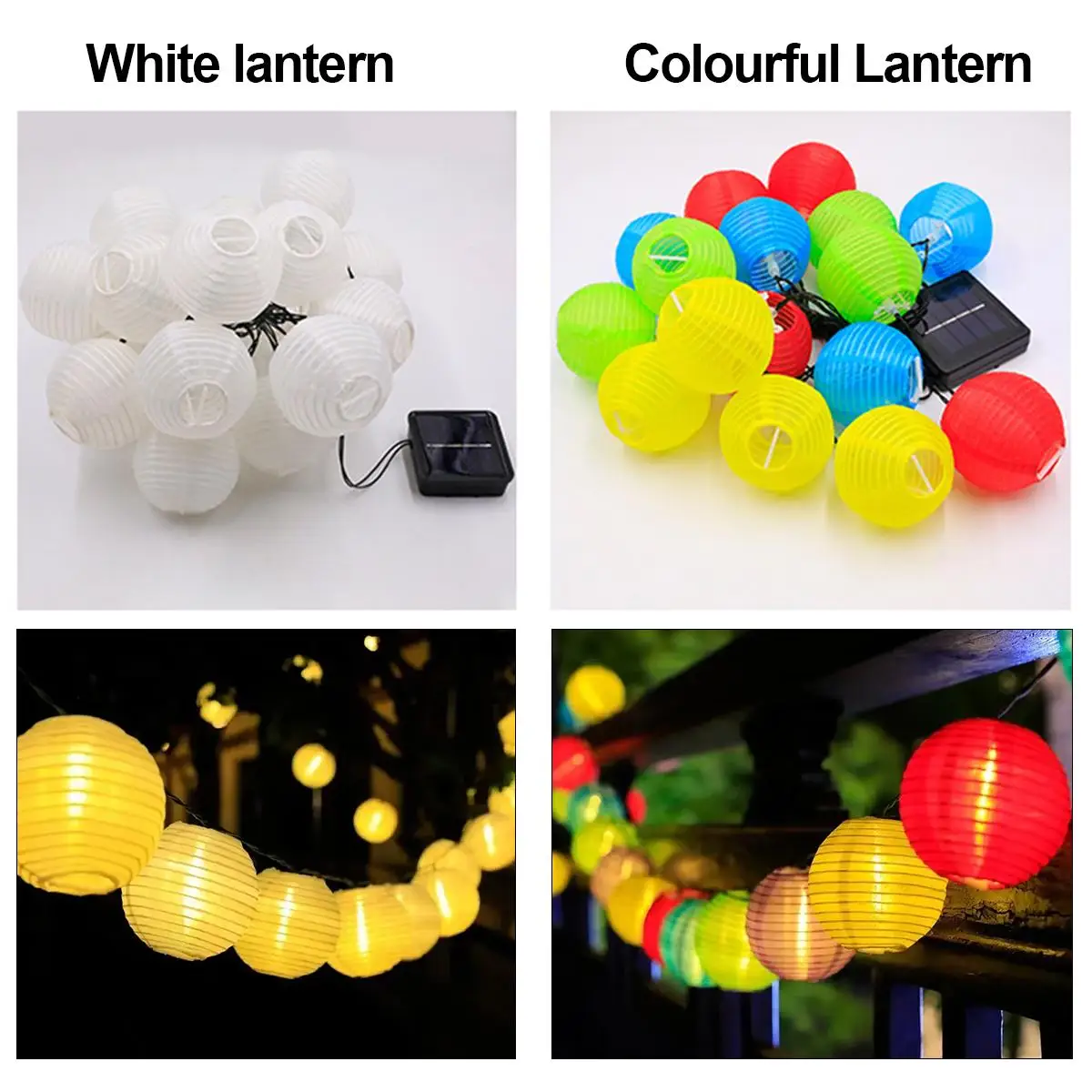 Pop Solar Lantern String Led Lights Party Bulb For Fence Outdoor Waterproof Backyard Patio Lanterns Garden Christmas Lawn Light