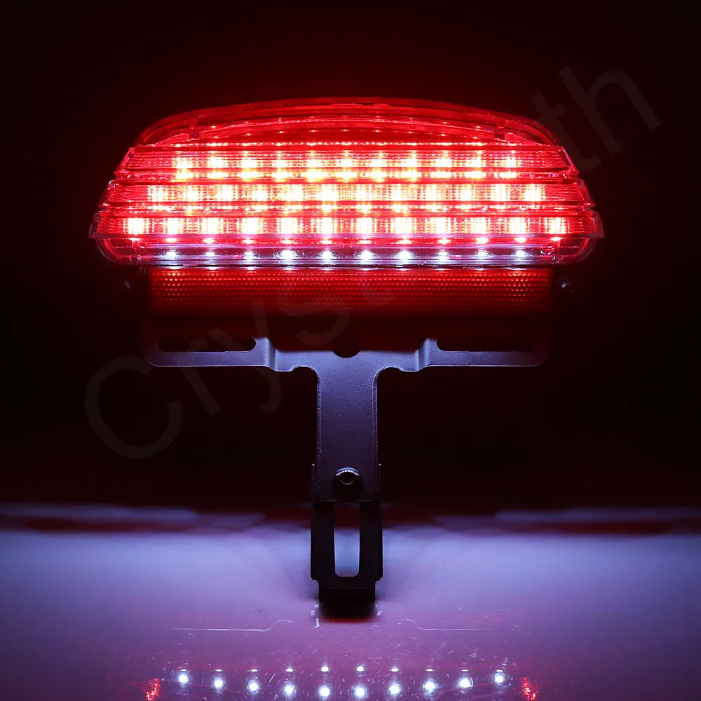 Black Tri-Bar Fender LED Tail Brake Light For Harley Dyna Fat Bob FXDF 2008 2009 2010 2011 2012 2013 Motorcycle LED Taillight