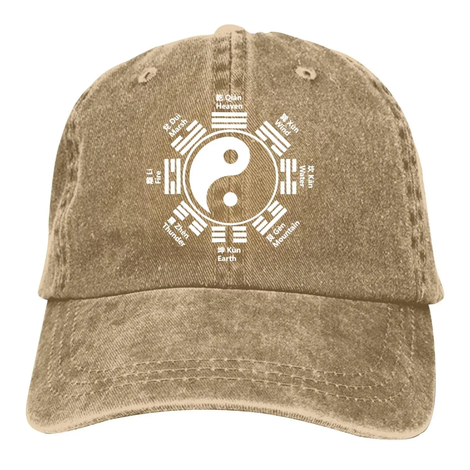 

Tai Chi Yin Yang Zen Taoism Baseball Cap Vintage Adjustable Washed Hats Cowboy Hats Denim Dad Hat for Men Women