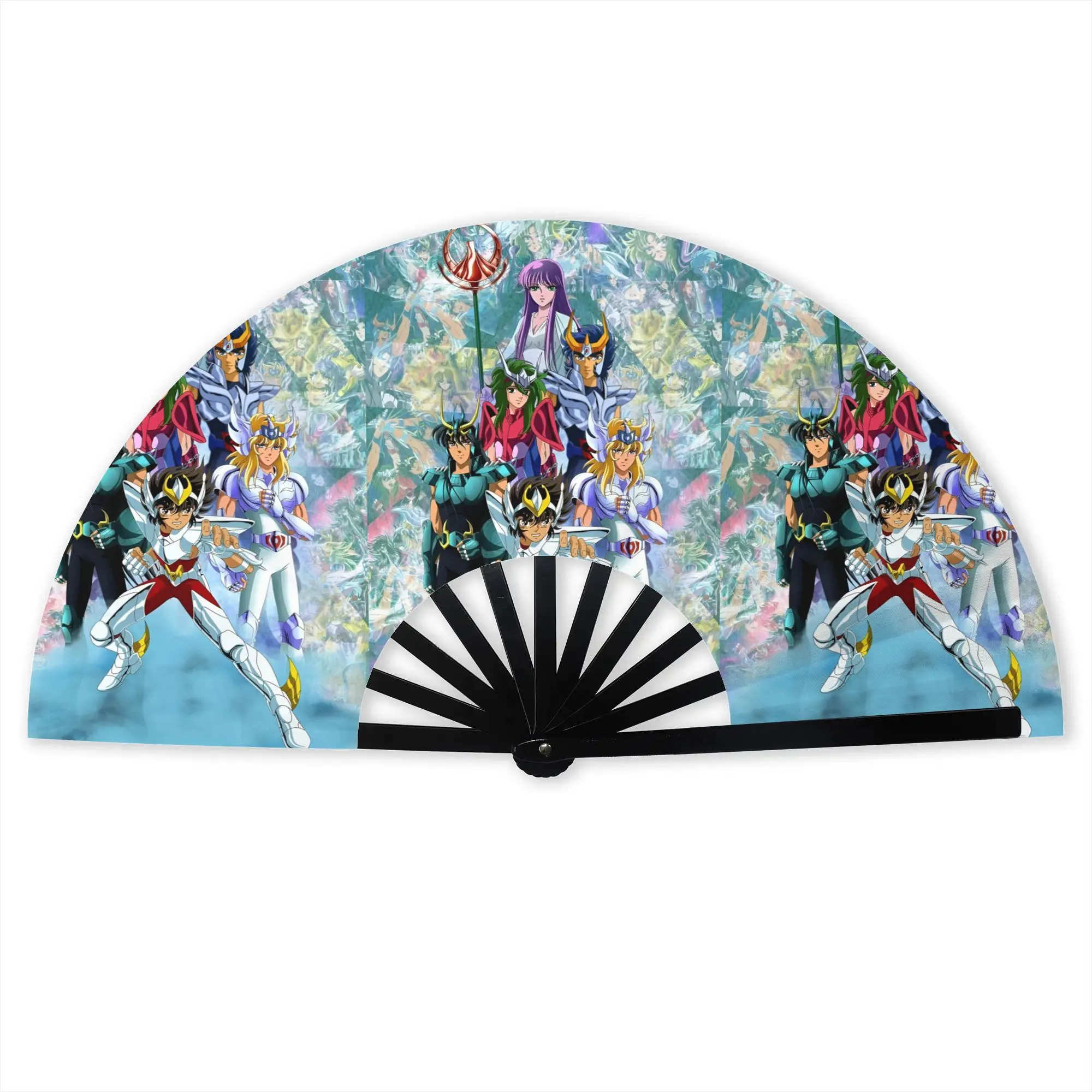 S-Saints S-Seiyas Hand Fan Promotional Gift Wedding Non-Disposable Gentlemen of the Zodiac Durable Folding Fans Bulk Pack Fan