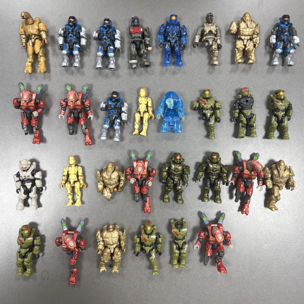 

(Defective) 30x Mega Construx Bloks Spartan Marine ODST Master Chief Atriox Elite Sesa 'Refumee