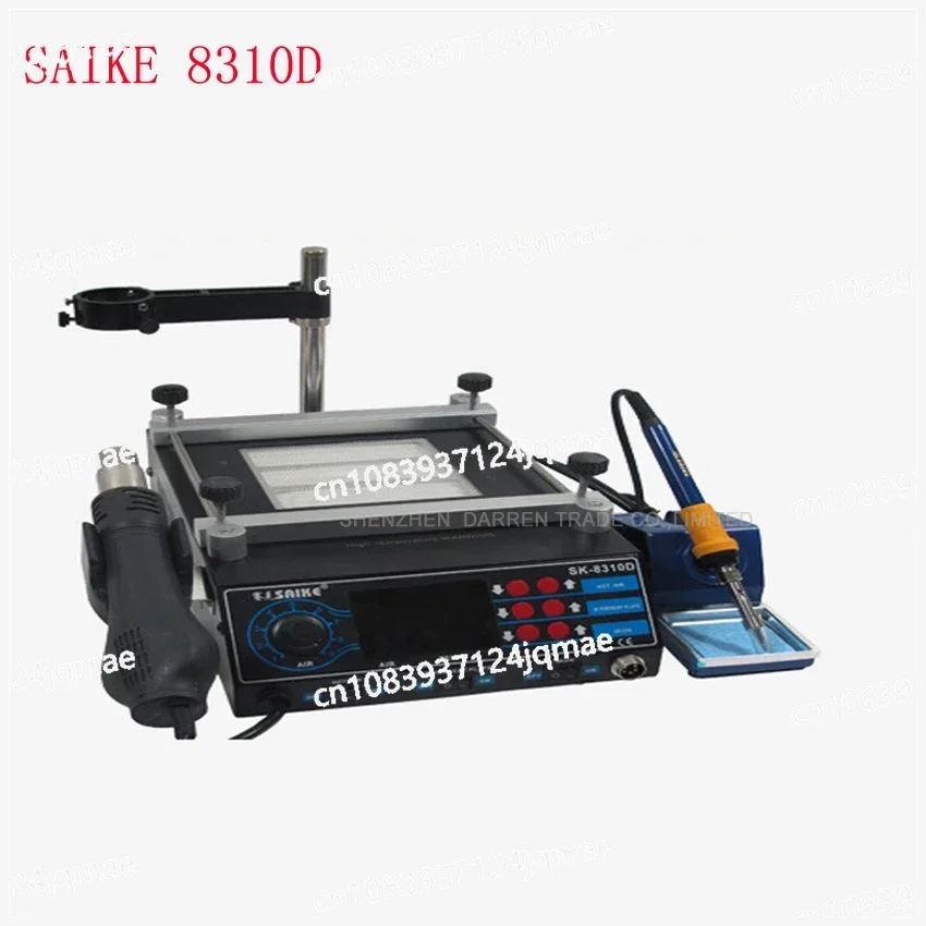 Metal WeldRework Station SAIKE 8310D 220v or 110v Soldering Station Hot Air Station+soldering Iron+Preheat Station 3 in 1