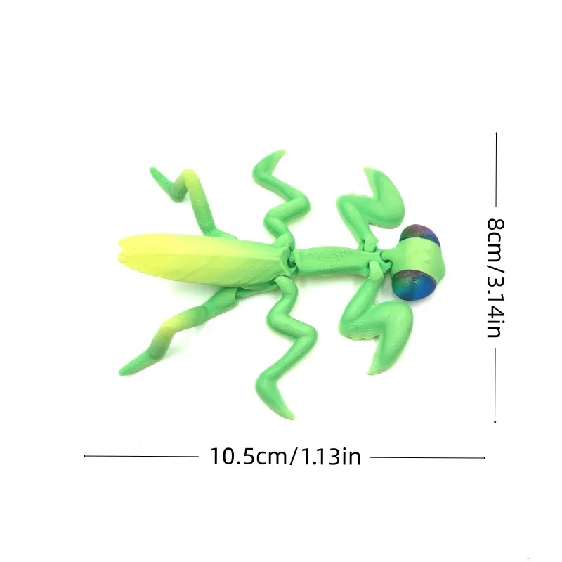 3D Print Multicolored Mantis Desktop Ornament 3d Print Animals Home Office Crafts Print Characters Christmas Gift Action Figure