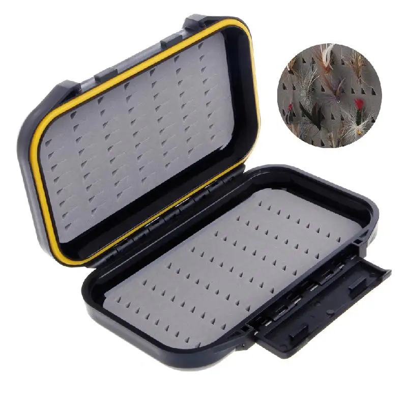 Portable Waterproof Fly Fishing Lure Bait Trout Flies Storage Box Case Container Fishing Accessories Organizer Pouch