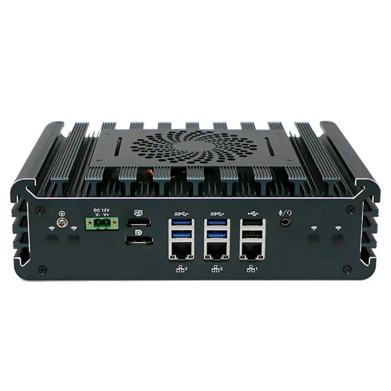 Parador PC industrial sin ventilador 11a generación i5 1135G7 montaje en pared 3LAN 6COM GPIO Win11 Pro para HMI médico Edge AI