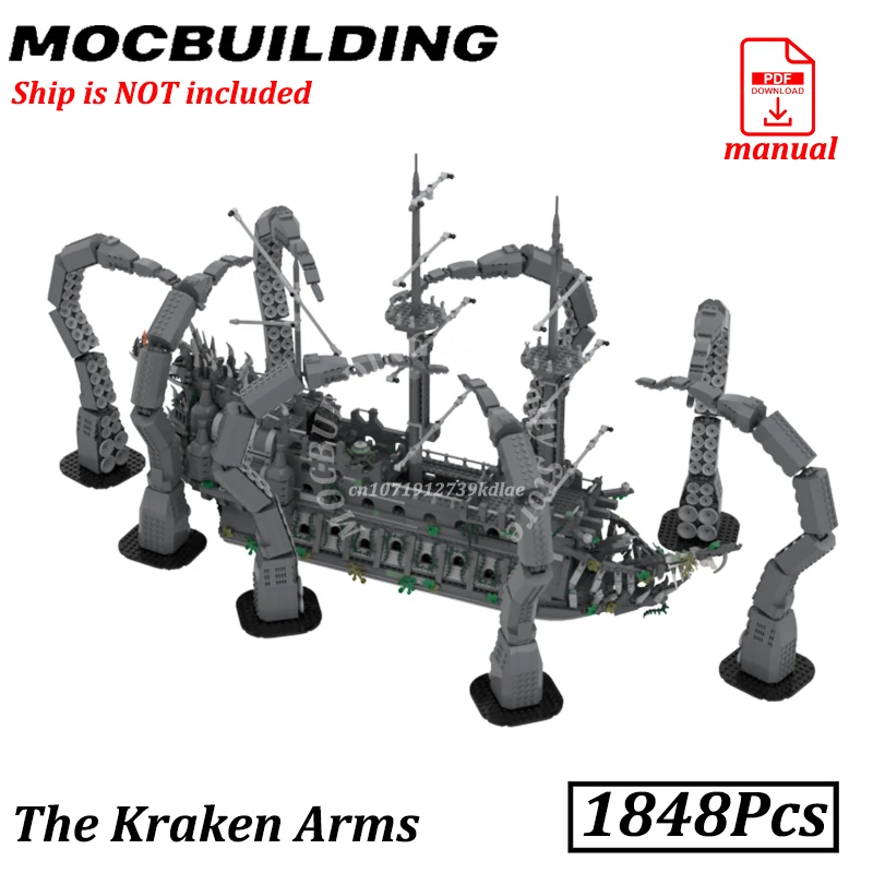 

Kraken Attack Arm Tentacled Bricks Add-on for Boats Ships Model Blocks MOC Building Blocks Sea-Monster Construction Toys Gift