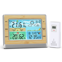 HHO-Wireless Temperature & Humidity Sensor With One Transmitter Color Screen ℃/℉ Switch Digtal Backlight Weather Station