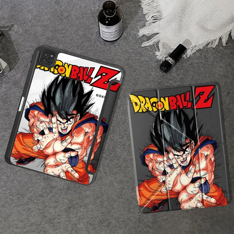 

Чехол-подставка Vegeta Goku DBZ для iPad Pro 11-го, 10-го, 9-го, 8-го, 7-го поколений, 12.9-дюймовых Pro 2025, Mini 6, 7, Air 4, 5, M3, M2, 1, 2, M4
