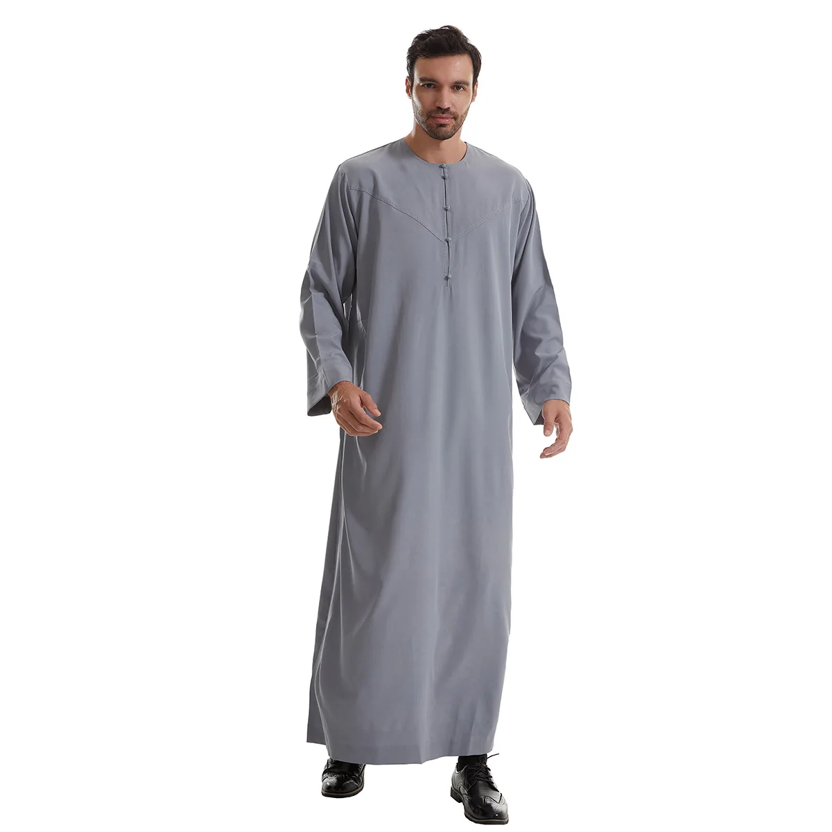 Abbigliamento islamico musulmano Uomo Jubba Thobe Abito lungo Musulmano saudita Abaya Caftano Islam Dubai Abito arabo Marocco Djellaba Ramadan