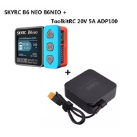 SKYRC B6 NEO ToolkitRC 20V 5A ADP100 Smart Charger DC 200W PD 80W LiPo Battery Balance Charger Discharger