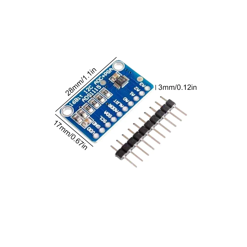 5pcs ADS1115 4-Channel Analog-to-Digital ADC Converter with Pro Gain Amplifier 16 Bit I2C 2.0V To 5.5V for Arduino Raspberry Pi