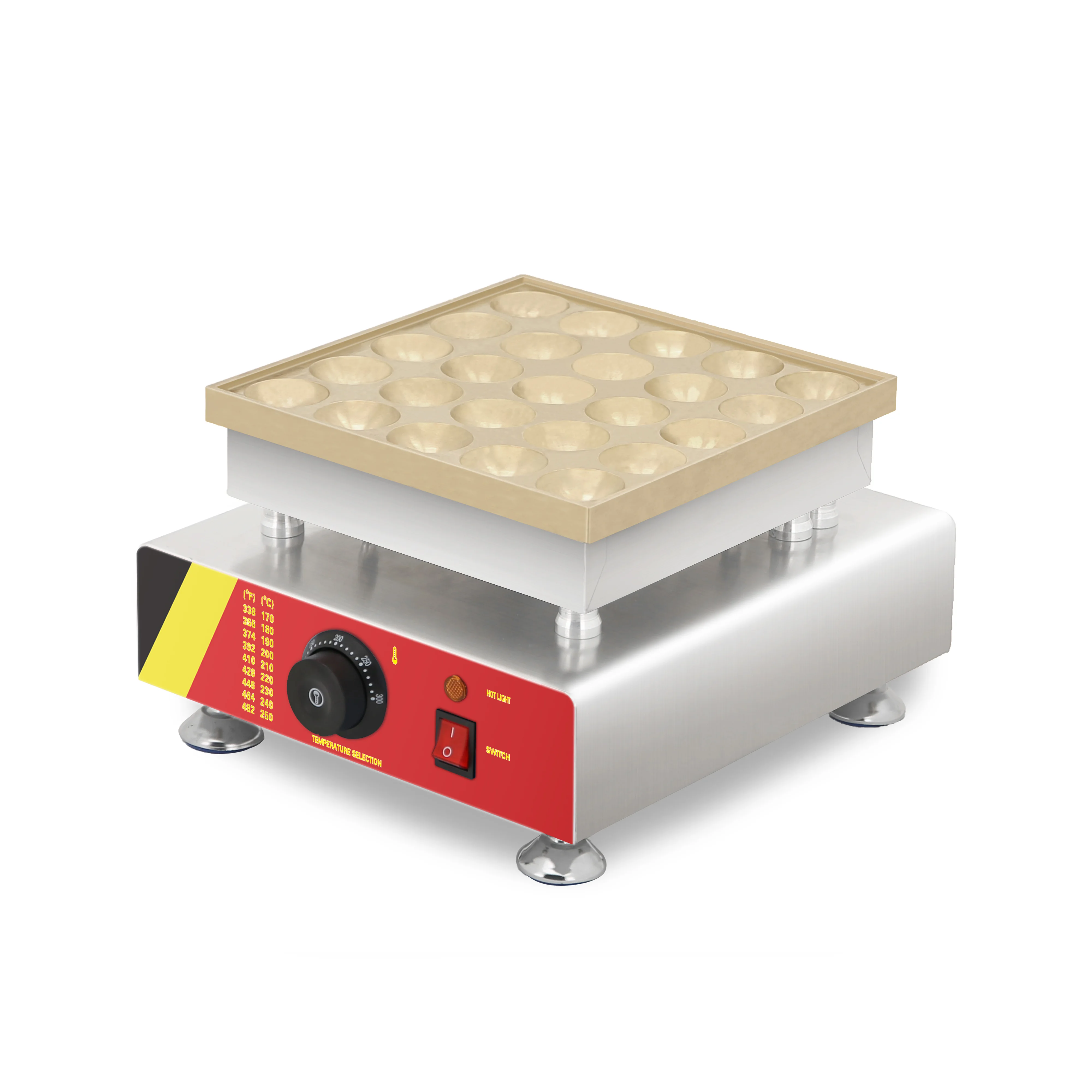 25หลุมเชิงพาณิชย์ Mini Pacake เครื่องทำวาฟเฟิลอุปกรณ์สำหรับขาย