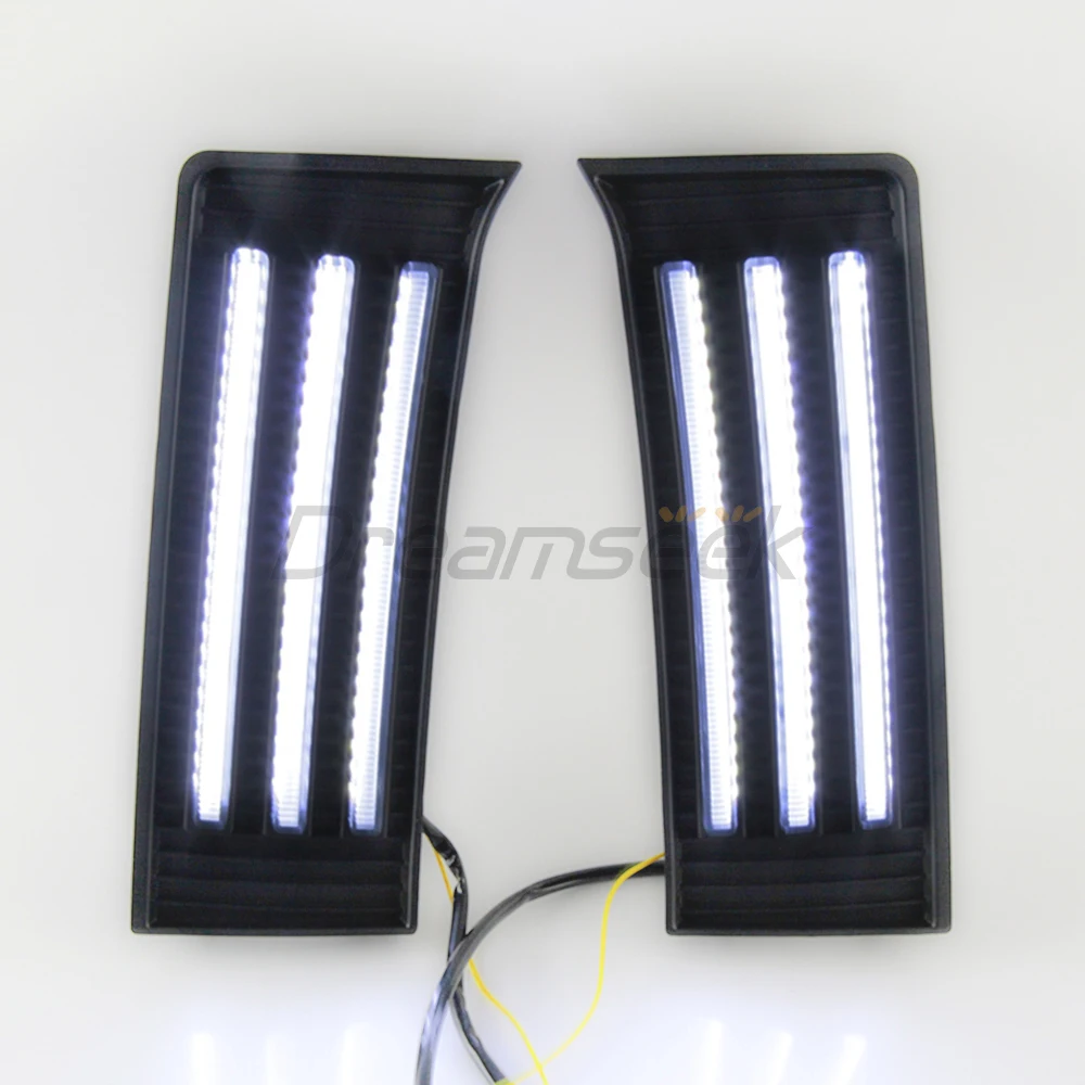 Feu de jour LED DRL pour Toyota Tundra XK70 2022 + couvercle de phare antibrouillard, étanche, lumière du jour de conduite avec clignotant dynamique