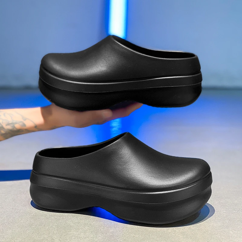 

Тапочки EVA с закрытым носком, парные, износостойкие, нескользящие, на толстой подошве, мягкие, повседневные, универсальные, для дома и улицы, плоские