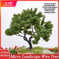 12-25CM Fine Model Wire Tree Model train railroad layout material Miniature Green Tree Landscape Military Sand Table decoration