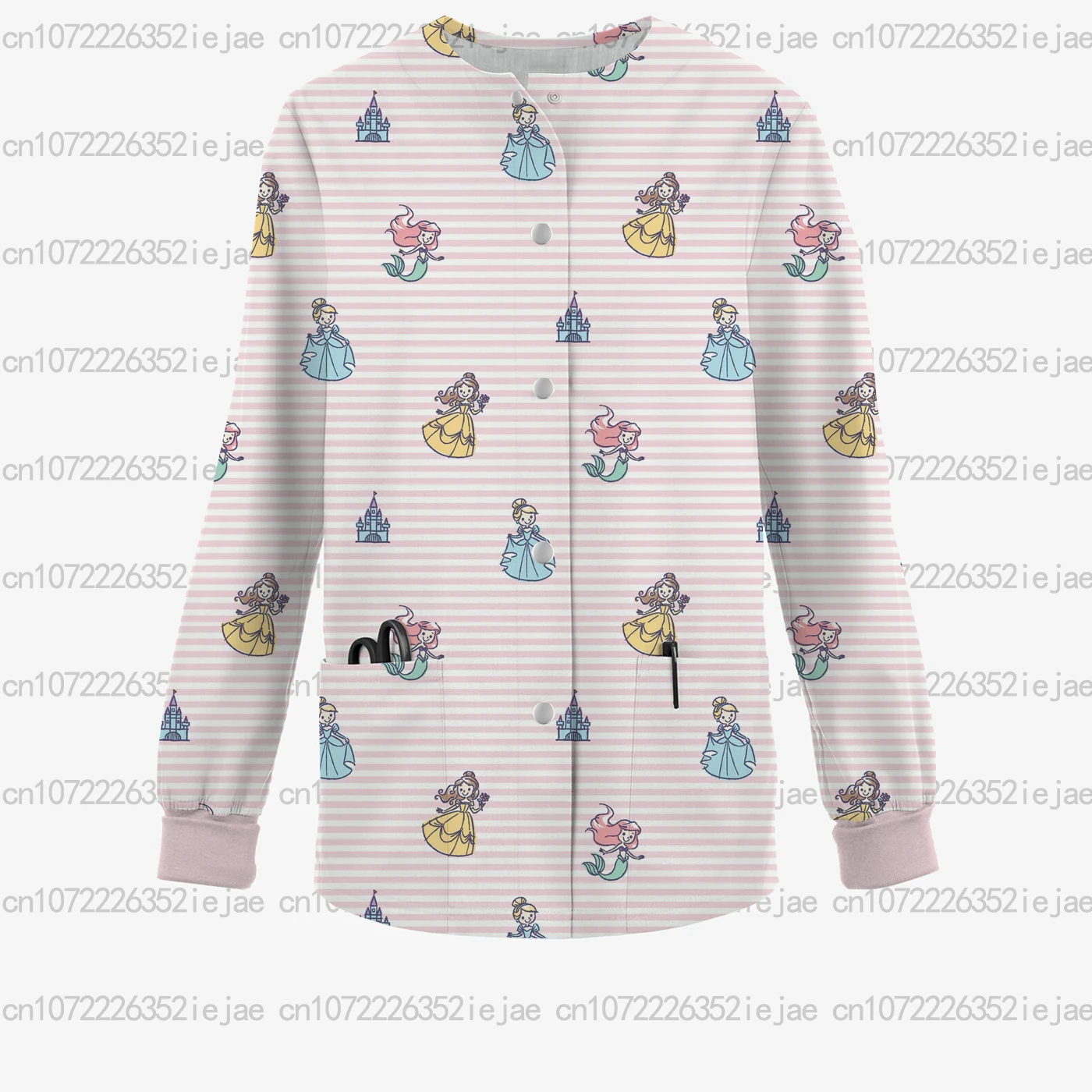 

Зимняя больничная женская рабочая одежда для поездок на работу, принцесса-русалка Диснея, матовая куртка для кормления, зоомагазин, рабочая униформа