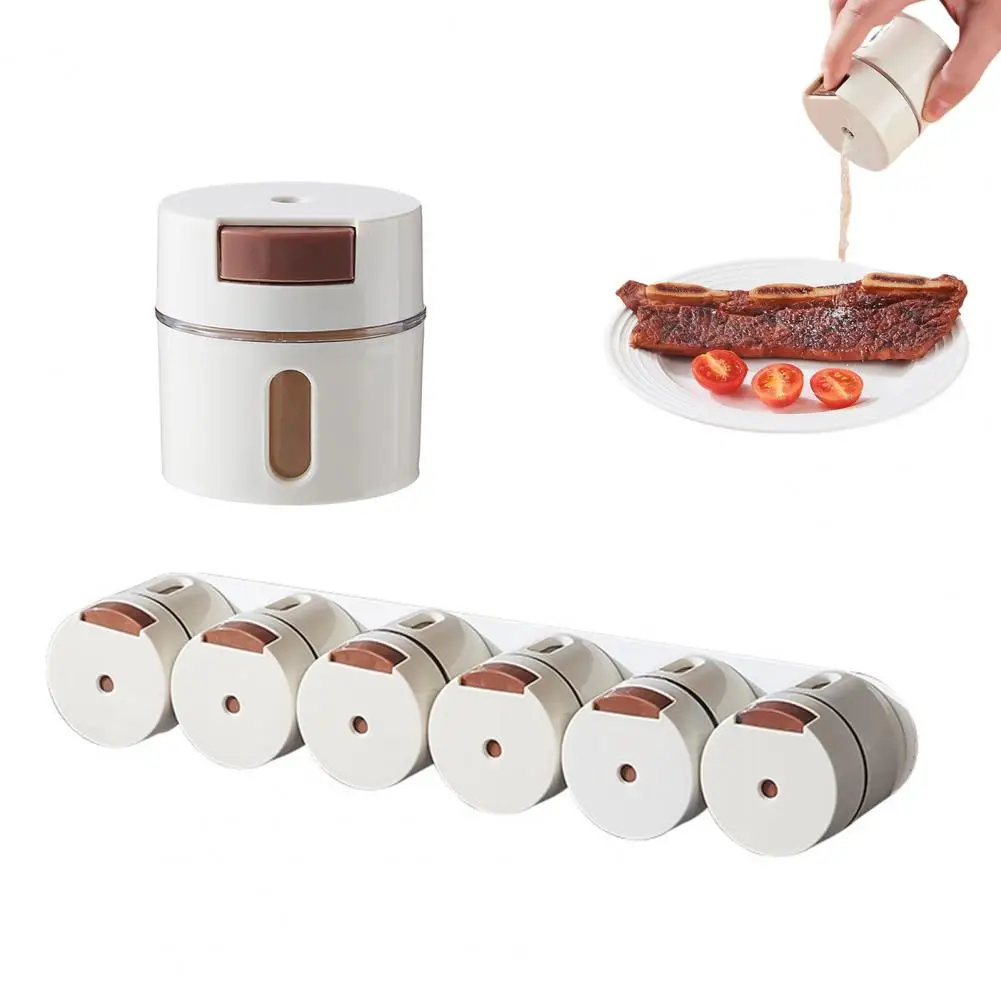 Magnetic Suction Seasoning Bottle Wall-mounted Seasoning Box Wall Mounted Magnetic Spice Jars Set  for Salt for Kitchen