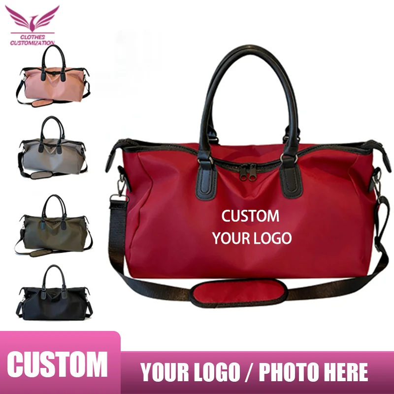 

Custom Large Capacity Travel bag Gym Bag print Logo Fitness Bag Sports Bag woman and man Handbag Business Handbag DIY Photo
