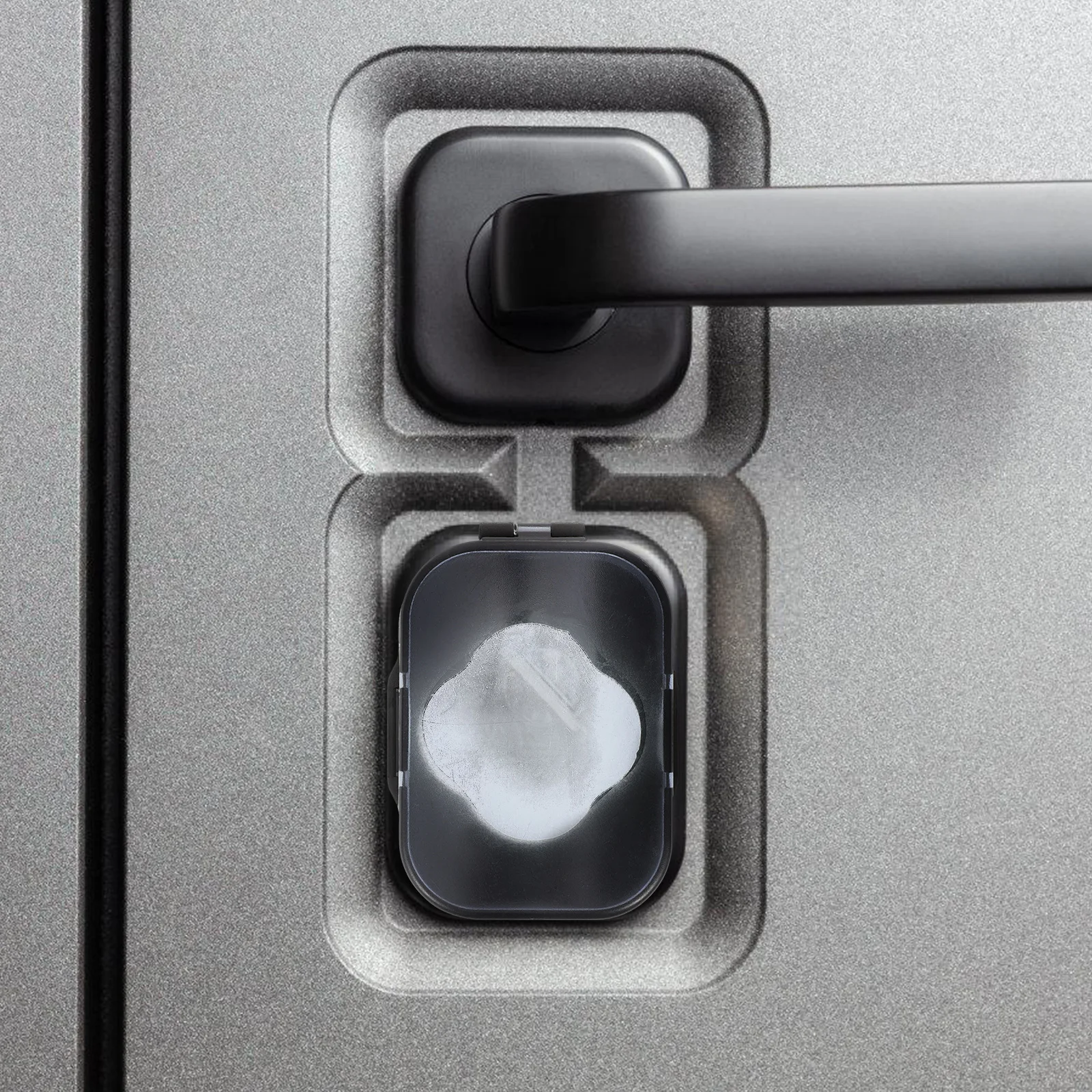 1 قطعة مقبض الباب غطاء حماية قفل حريزعلى الأطفال حماية الحرس للأطفال لا أدوات لا حاجة قابلة لإعادة الاستخدام غطاء قفل مقبض باب الطفل #1