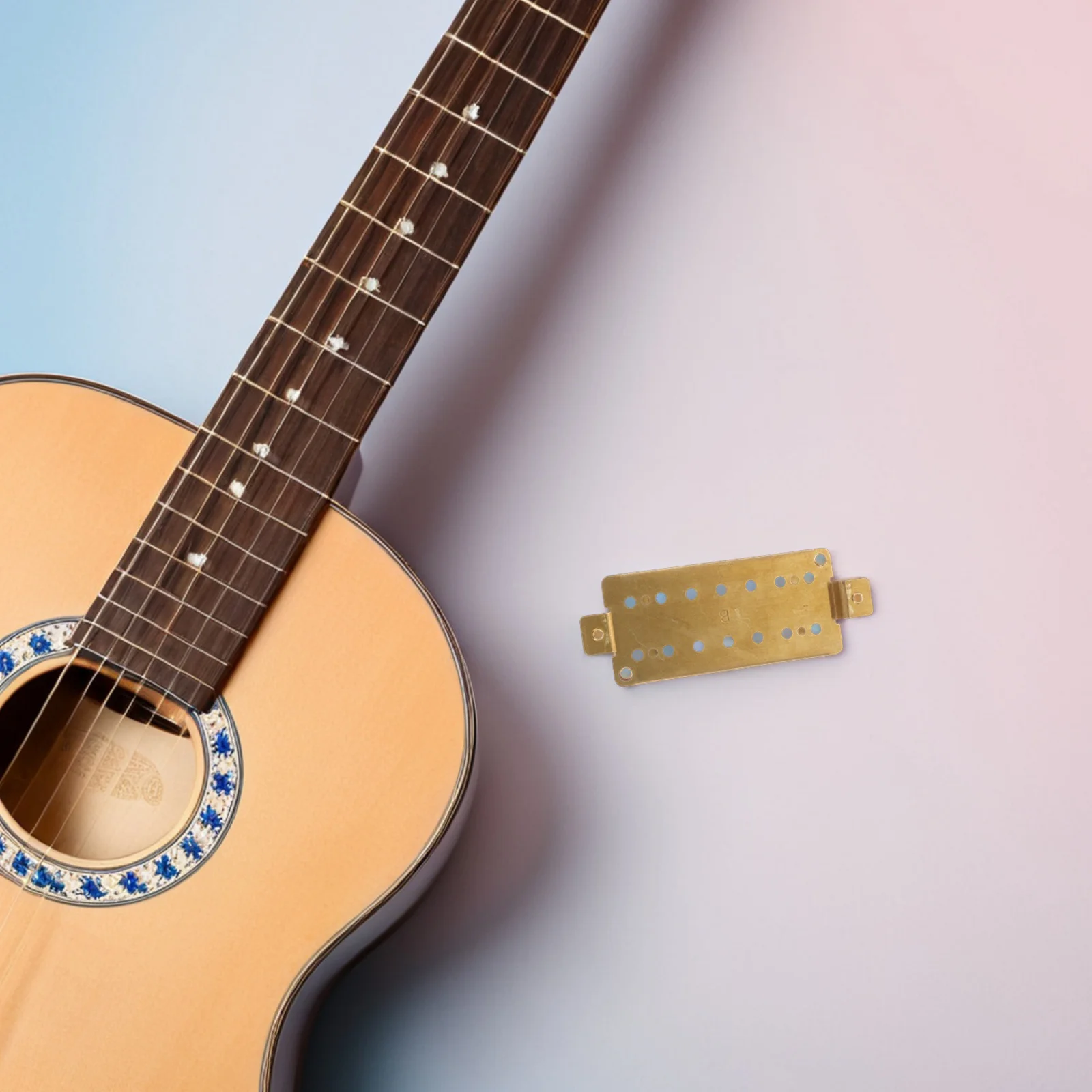 

2Pcs Electric Guitar Pickup Baseplate Brass Humbucker Neck Bridge 7-String Accessories Replacement Parts Pickup Accessories