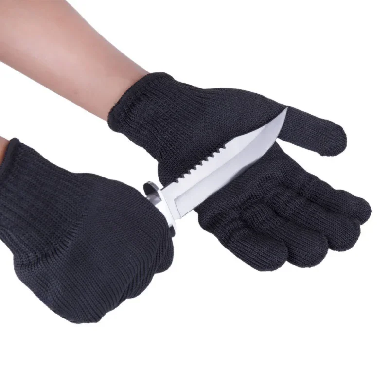 Gants anti-coupure en acier inoxydable, degré de coupe, maille métallique, sécurité du boucher, travail manuel, couteau de protection, couteau vert,