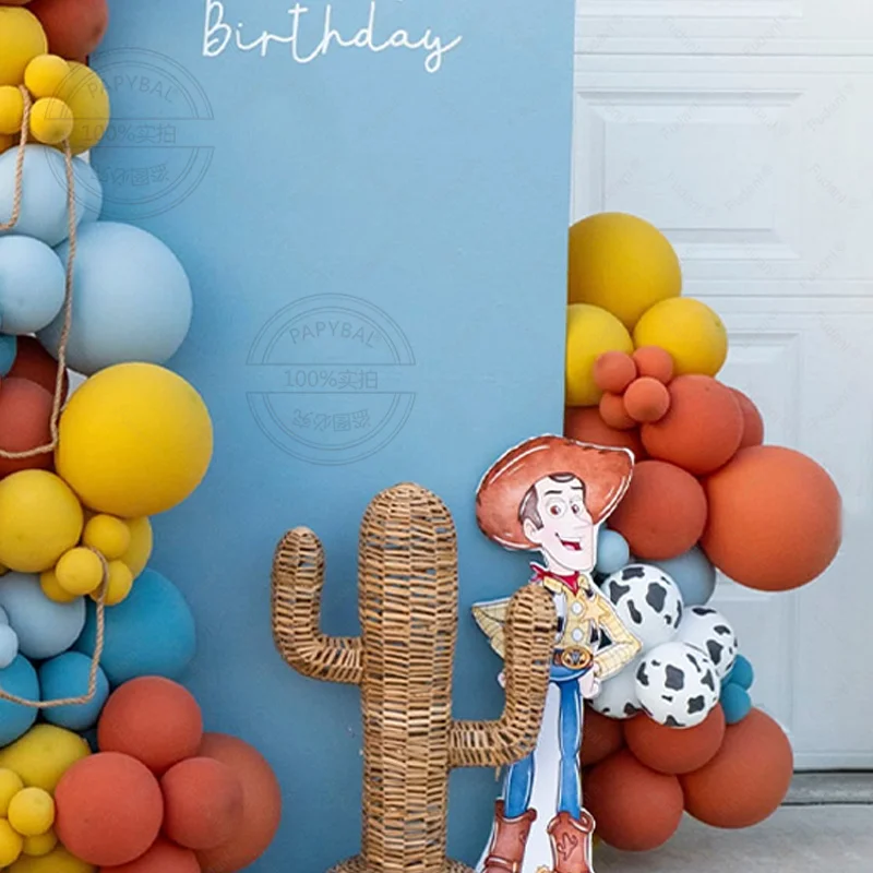132 pçs ocidental cowboy toy story tema woody festa vaca balões com números de vaca 1-9 chá de bebê gênero revelar decoração de casamento