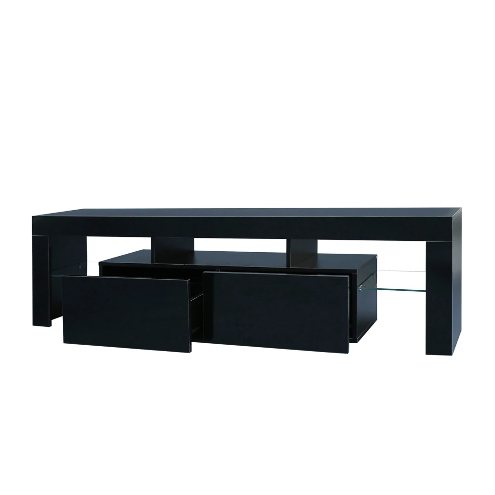 US Modern TV Stand With 16-color LED Light 63